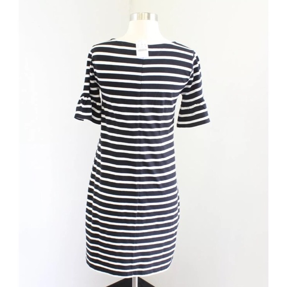 NWT J.Crew Striped Ruffle Sleeve Dress - Picture 7 of 7